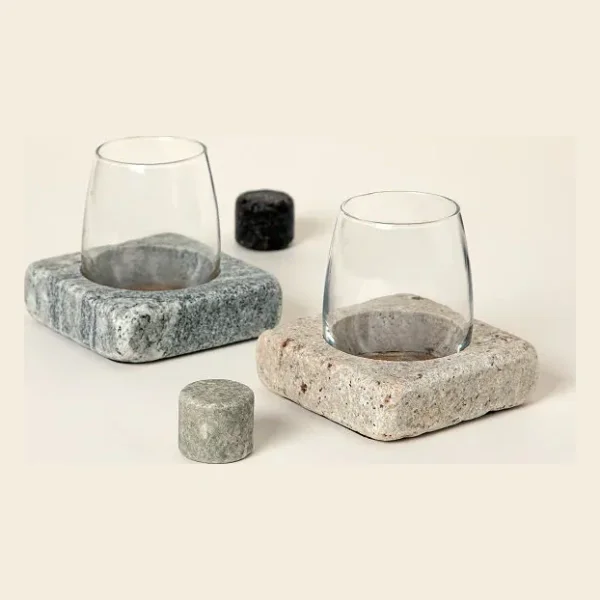 Wine Chilling Coasters with Glasses - Set of 2