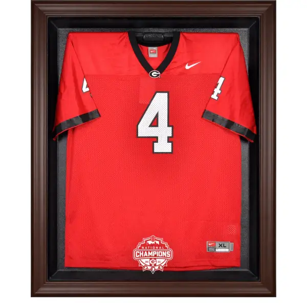 Georgia Bulldogs Fanatics Authentic 2021 College Football Playoff Champions Brown Framed Logo Jersey Case
