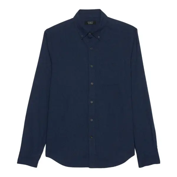 Slim-Fit Lightweight Flannel Shirt