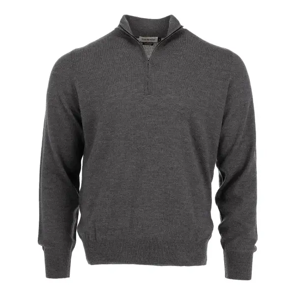 York Merino Quarter Zip Sweater