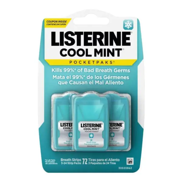 Cool Mint PocketPaks Portable Fresh Breath Strips 3 Pack