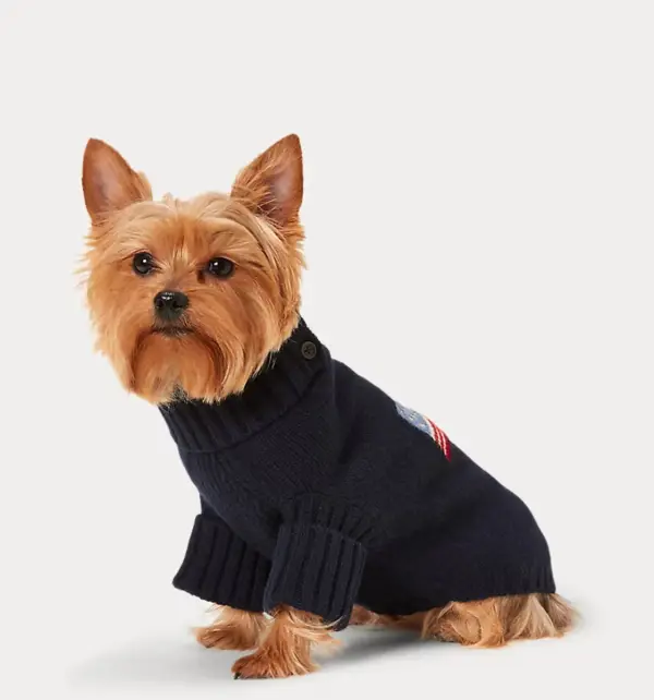 Flag Wool-Cashmere Dog Sweater