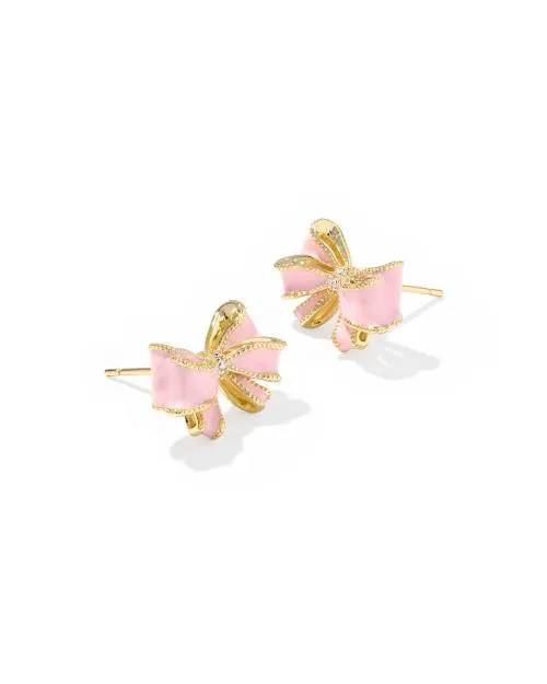 Kendra Scott x LoveShackFancy Bow Gold Stud Earrings