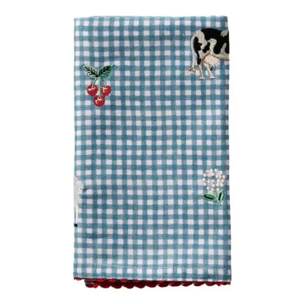 Country Farm Gingham Tea Towel