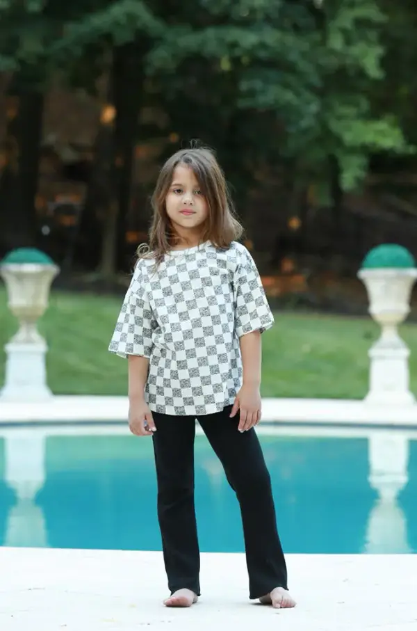 Organic Cotton Slim Flare Ribbed Pant