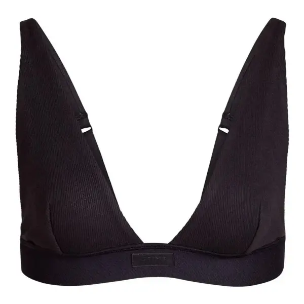 Cotton Rib Plunge Bralette