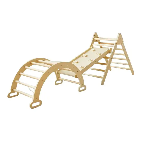 Pikler Triangle 7-in-1 Montessori Climbing Set