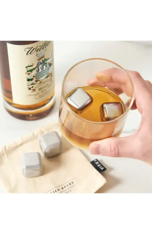 Glacier Rocks Small Cubes in Stainless Steel Set of 4