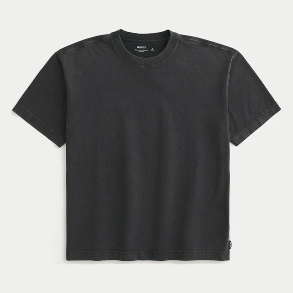 Hollister Boxy Heavyweight Washed Crew T-Shirt