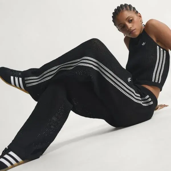 KNITTED CROCHET FIREBIRD TRACK PANTS