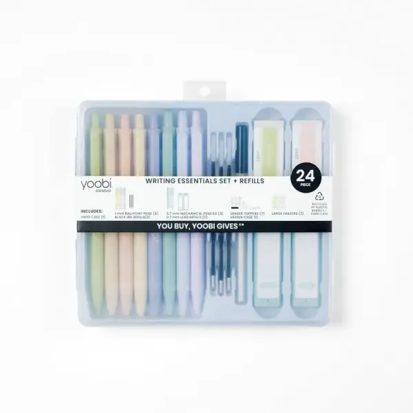 Yoobi Evolve 24pc Writing Set with Ballpoint Pens and Mechanical Pencils | Shipt