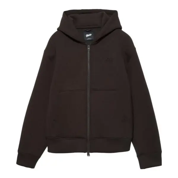 Neoprene Effect Hoodie