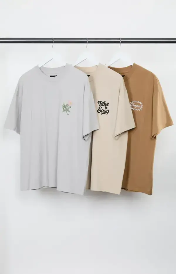 3 Pack Embroidered T-Shirts