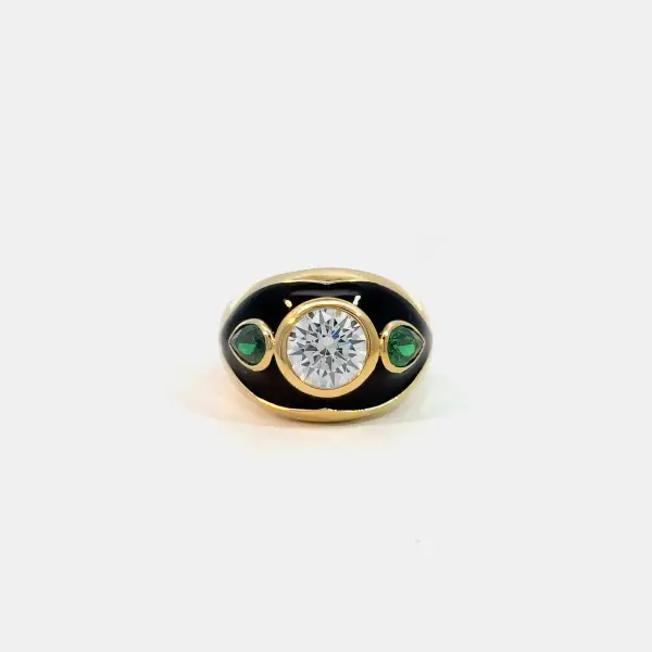 Luna Nera Cocktail Ring