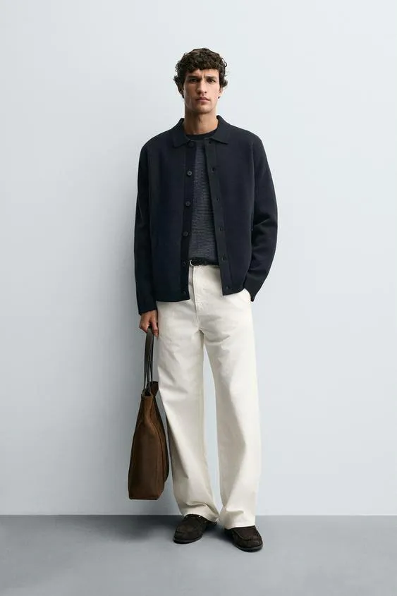TEXTURED POCKET CARDIGAN