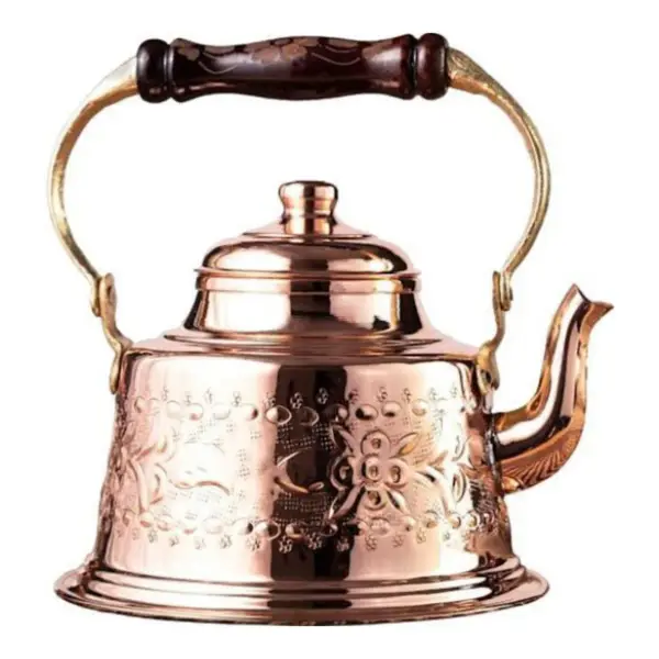 Hand-Engraved Solid Copper Kettle - Artisan Stovetop Teapot