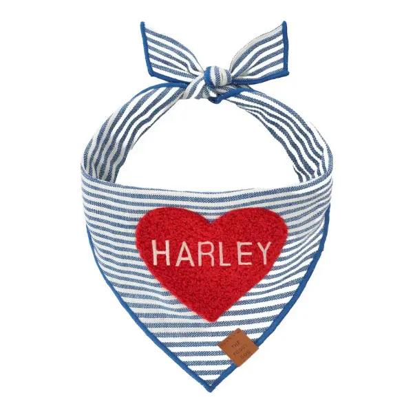Heart Applique Dog Bandana