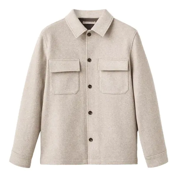 Wool Overshirt With Pockets