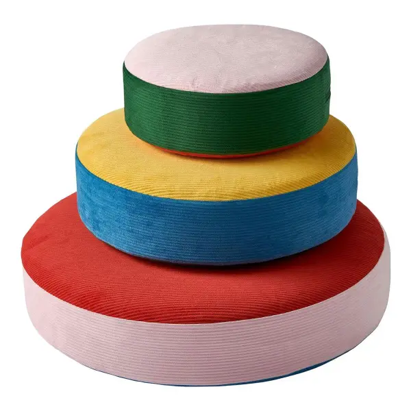 Grejsimojs Floor Cushion, Set of 3, Stackable