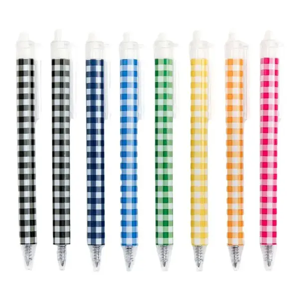 Gel Pen Set Gingham