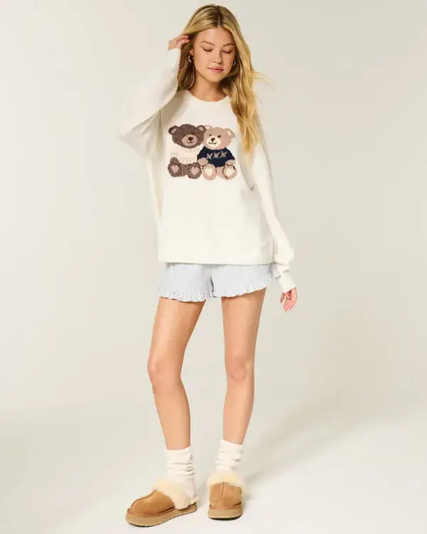 Flannel Ruffle Shorts