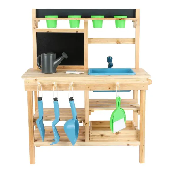 Outdoor Wooden Mud Kitchen Play Set
