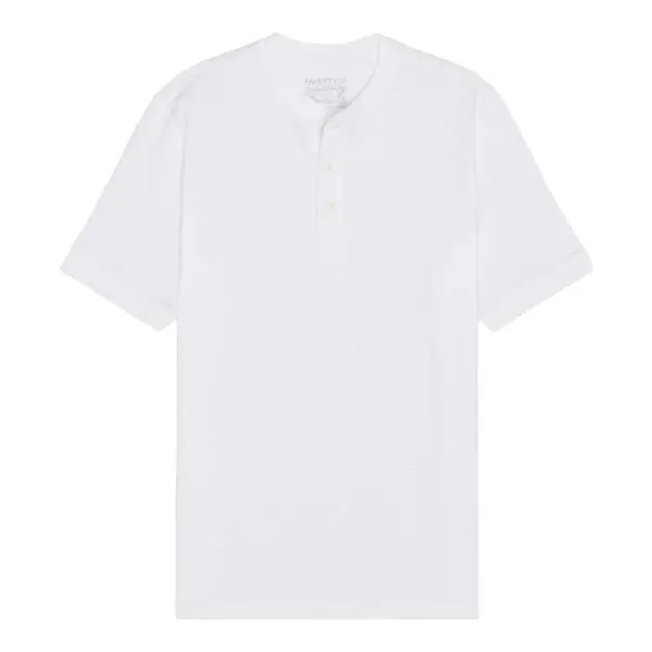 Short-Sleeve Sunwashed Henley Top