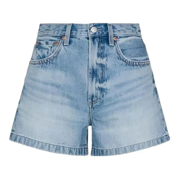 Saige High Rise Cotton A-Line Shorts