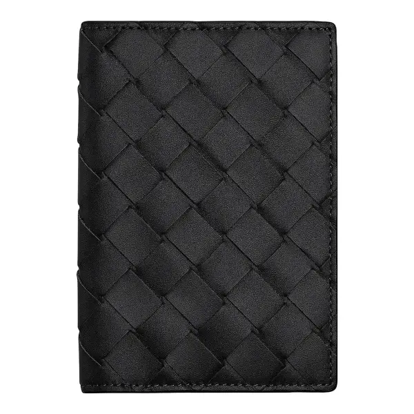 Intrecciato Leather Passport Case