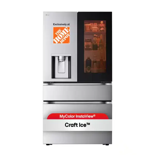 LG 29 cu. ft. SMART MyColor InstaView Standard-Depth MAX 4-Door French Door Refrigerator in Stainless Steel with Craft Ice LH29S8565S - The Home Depot
