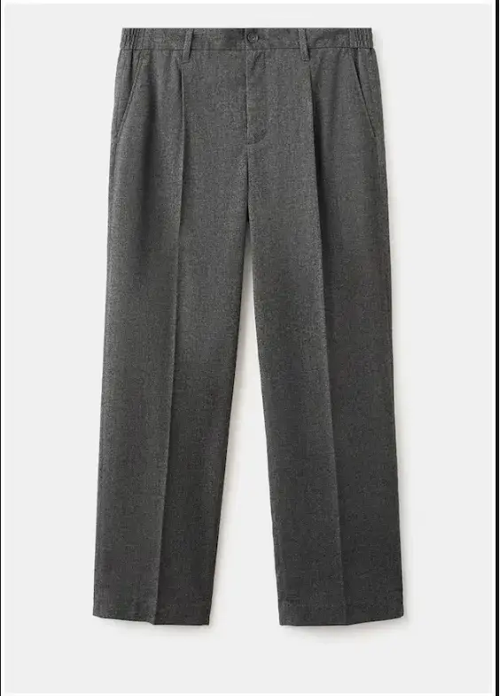 Regular-fit pleated flannel pants - Men | MANGO USA