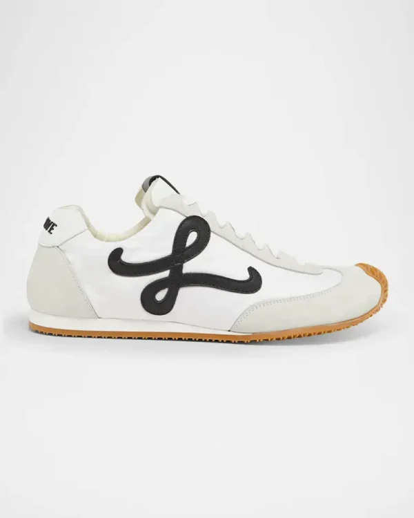 Flow Runner Suede and Leather Sneakers