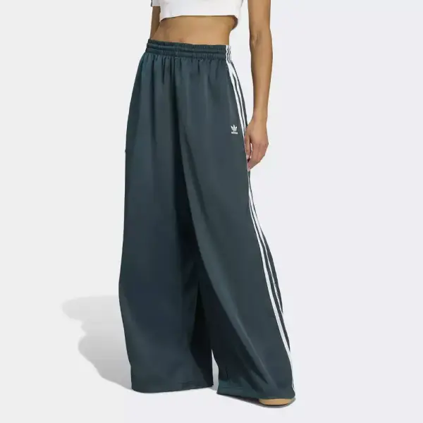 adidas Originals Women's Adicolor Satin Wide Leg Track Pants