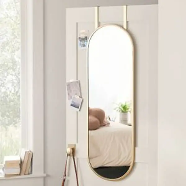 Oval Framed Over The Door Mirror