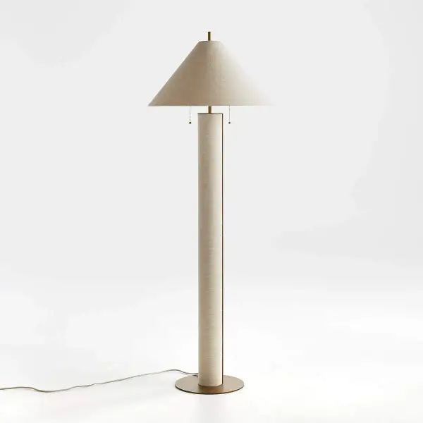 Remi Natural Linen Floor Lamp