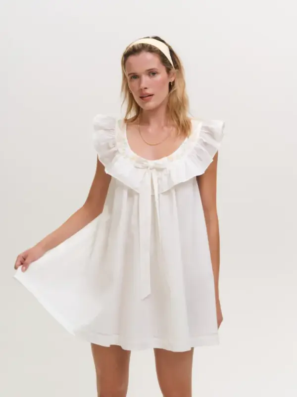 Cora Slip Dress — White