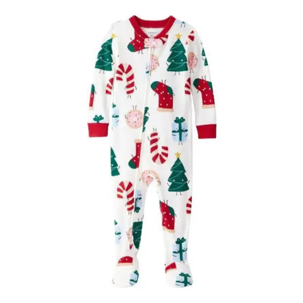 Baby Festive Friends Christmas 100% Cotton Long-Sleeve Pajamas