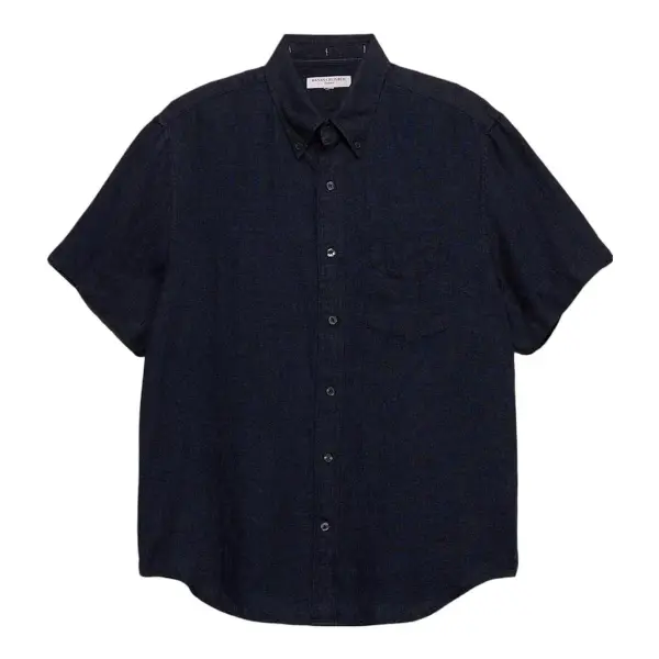Standard-Fit Linen Short-Sleeve Shirt
