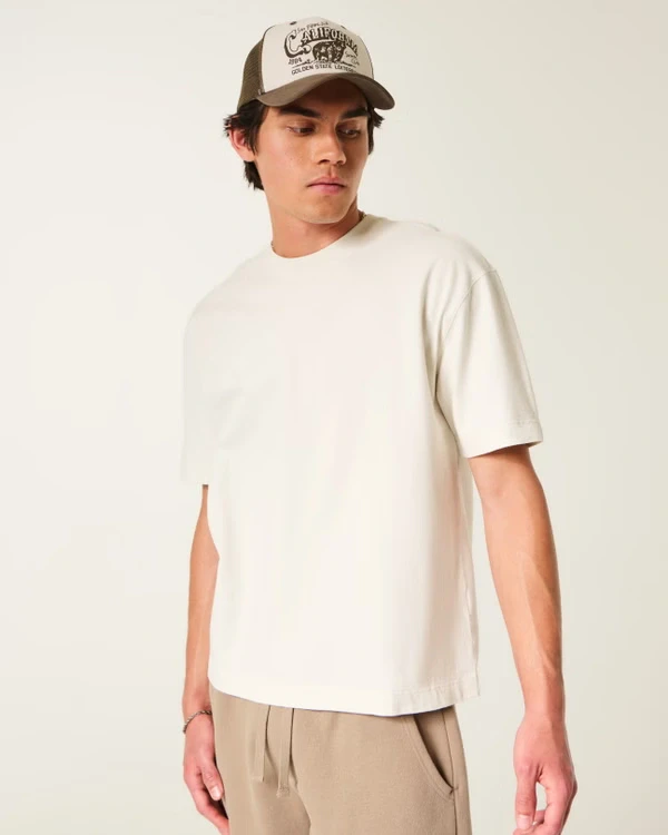 Boxy Heavyweight Cotton Crew T-Shirt
