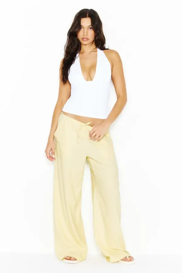 Millie Linen Pull-On Pants