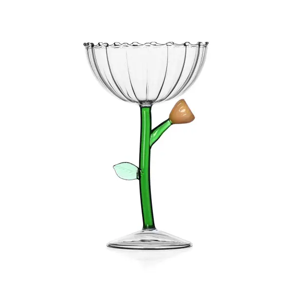 Botanica Optical Champagne Bowl Lilac Flower