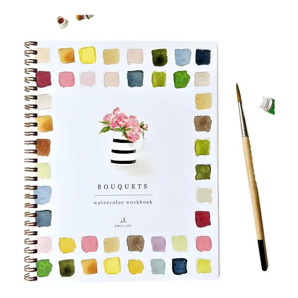 Bouquets Watercolor Workbook