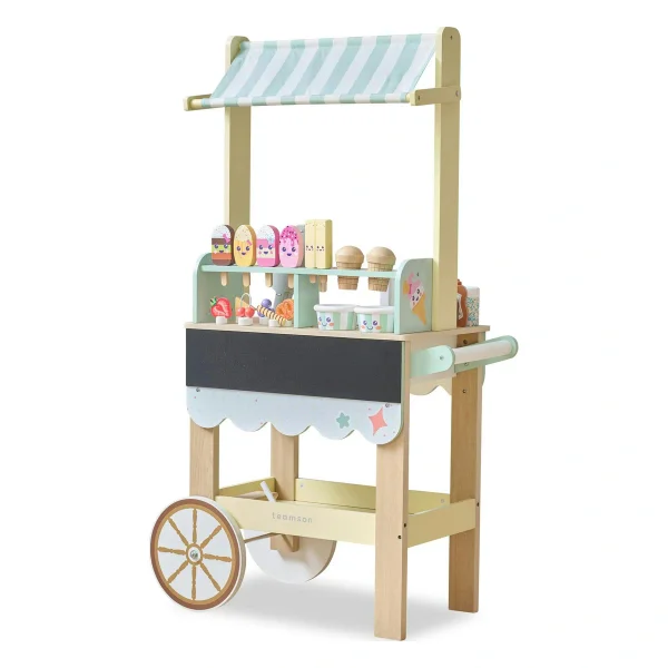 Jolly Pals Wood Ice Cream Stand with 33 Accessories and Chalkboard