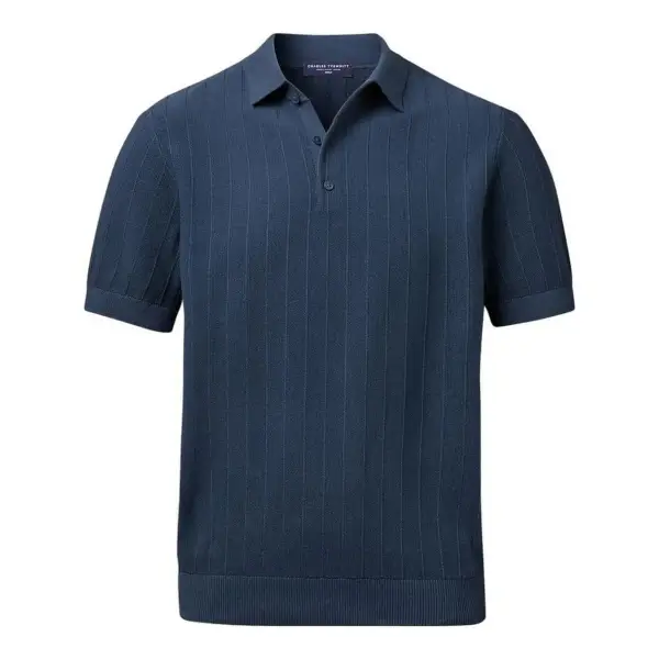 Cotton Knitted Polo Sweater