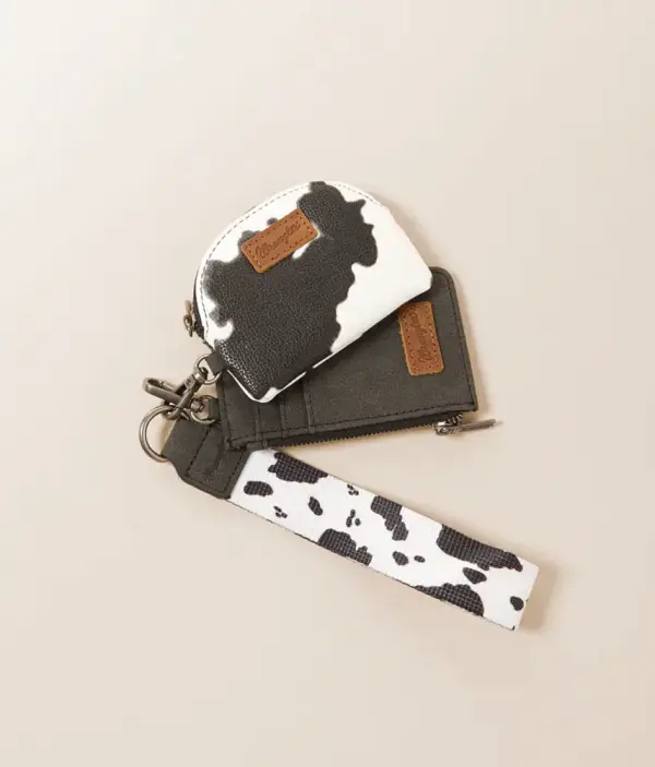 Cow Print Wristlet Wallet