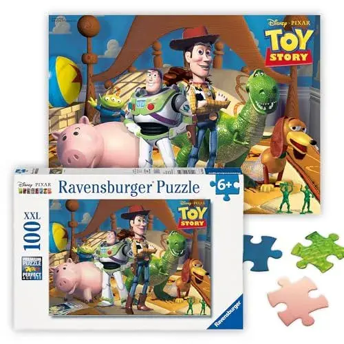 Ravensburger - Disney Pixar Toy Story - 100 Piece Jigsaw Puzzle - Favorite Cast from The Movie - Bright Image of Woody & Friends - Premium Quality - Ideal Gift - Screen-Free Fun - Children Age 6+