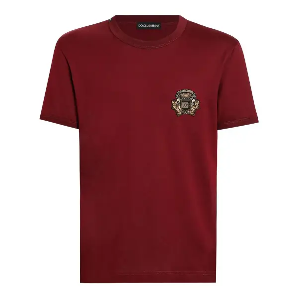 Cotton T-shirt with Heraldic Patch