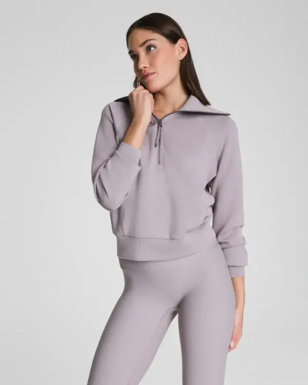 AirEssentials Lightweight Half Zip Sweatshirt | SPANX