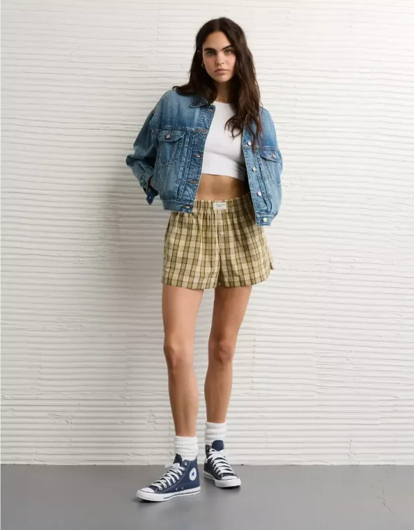 AE Plaid Boxer Sleep Short