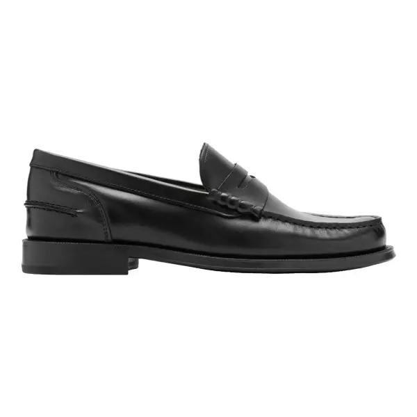 Aged-Leather Loafers